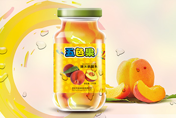 五色果罐头包装